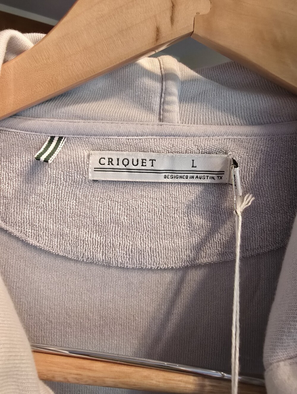 Criquet - Light Grey, Men's, Terry, Zip Hoodie - Size Large. Brand New w/Tags - Picture 3 of 8